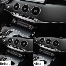 For Kia Stinger 2018-2023 Carbon Fiber Central Console Dashboard Strip Trim 3pcs picture