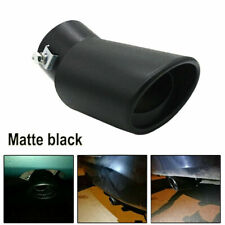 62mm Car Rear Exhaust Pipe Stainless Steel Bend Muffler Tip Tail Throat Black picture
