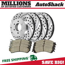 Front and Rear Drilled Brake Rotors & Pads for GMC Yukon XL 1500 Chevy Tahoe V8 picture