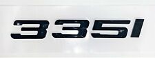 BLACK 335I FIT BMW 335 REAR TRUNK NAMEPLATE EMBLEM BADGE NUMBERS DECAL NAME picture