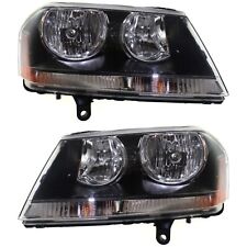 Black 08-14 For Dodge Avenger Headlights Headlamps Replacement 08-14 Left+Right picture