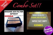 Combo Set Engine & Cabin Air Filter For HONDA FIT 07 08 Great Fit US Seller picture