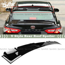FITS 2018-2021 TOYOTA CAMRY GLOSSY BLACK V STYLE REAR ROOF SPOILER WINDOW VISOR picture
