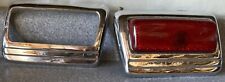 Original 1947 Hudson Commodore 1 Glass Tailght Lens and 2 Bezels for Restoration picture