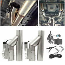 2PCS 3 /2.5Electric Exhaust Downpipe E-Cut Out Valve One Controller Remote Kit picture