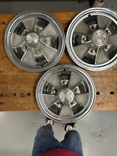 Ford Mustang Galaxie Fairlane Mag Wheel Hubcaps 15 Inch picture
