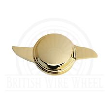 2 Bar/Ear Sharkfin Gold Knock Off Spinner Cap for Lowriders | Single picture