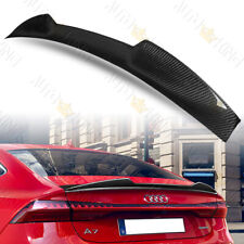 FIT 19-23 AUDI A7 S7 RS7 V-STYLE REAL CARBON FIBER REAR TRUNK LID SPOILER WING picture