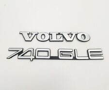 1984-1994 OEM VOLVO 740GLE 740 GLE REAR TRUNK HATCH  BOOT EMBLEM SILVER  picture