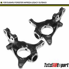 2x Steering Spindle Knuckles Front for Subaru Forester Impreza Legacy Outback picture