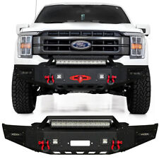 For 2021-2022-2023 Ford F150 Steel Front Bumper with Winch Plate and LED Light picture