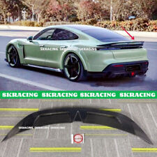Fits Porsche Taycan 2020-2024 Carbon Fiber Rear Trunk Spoiler Lid Wing Body kits picture