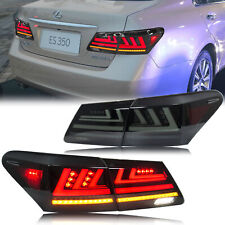 LED Tail Lights for Lexus ES350 2007-2012 Black Sequential Animation Rear Lamps picture