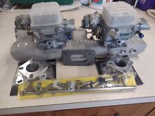 BRAND NEW Offenhauser Intake #5415 & Weber Carbs For 1963-75 Chevy Straight 6  picture