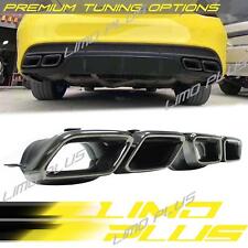 Black Exhaust Tips Tailpipe for Mercedes C-Class W205 C63 C63S AMG 2015-2018 picture