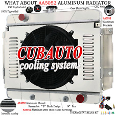 3 ROW Radiator+Shroud Fan+Relay Fit 1969-70 Chevrolet Biscayne Impala Bel Air V8 picture