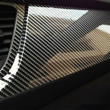 Carbon Fiber Vinyl Film Car Interior Wrap Black Stickers Universal picture