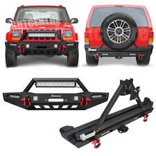 For1984-2001 Jeep Cherokee XJ Front Rear Bumper W Winch Plate&Spare Tire Carrier picture