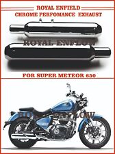 Fit For Royal Enfield TE 202 Chrome Perfomance Exhaust For SUPER METEOR 650 picture