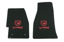 Lloyd Mats VELOURTEX Black FLOOR MATS red logos 1999 to 2002 Dodge Viper GTS picture