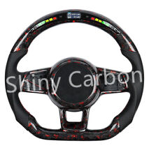 LED Forged Carbon Fiber Steering Wheel For VW GTI Golf R MK7 MK7.5 Jetta Polo picture