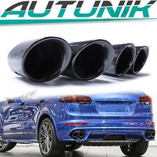 Black Exhaust Pipes Tips For 2015-2017 2018 Porsche 958 Cayenne 92A V8 V6 picture