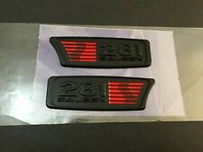 S281 EMBLEMS OF SALEEN 281 EMBLEM NEW NEVER INSTALLED MATTE BLACK / RED -1PAIR picture