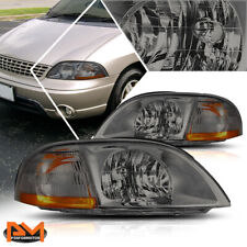 For 99-03 Ford Windstar Direct Replacement Headlight/Lamps Amber Corner Smoked picture