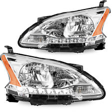 For 2013 2014 2015 Nissan Sentra LED DRL Headlights Amber Corner Headlamps Pair picture