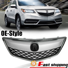 Front Bumper Grill Fit 2014 2015 2016 Acura MDX 4DR Chrome Grill W/Moulding Trim picture