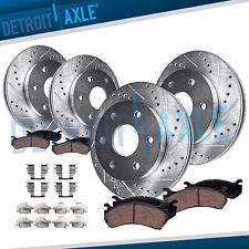 Front & Rear Drilled Rotors Brake Pads for Chevy Silverado GMC Sierra 1500 Yukon picture