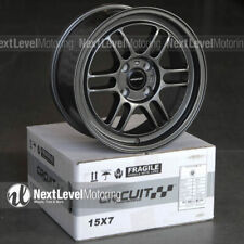 Circuit CP37 15x7 4-100 +28 Gun Metal Wheels RPF1 Style Fits Acura Integra DC2 picture