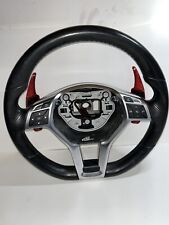 14-19 GLA45 AMG Leather Flat Bottom Red Steering Wheel Paddle Shift Radio WTY picture