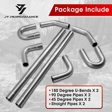 2.5” Custom Exhaust Pipe Kit Tubing Mandrel Bend Straight U-Bend 90° Piping Kit picture