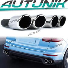 Chrome Exhaust Pipe Muffler Tips for Porsche 958 Cayenne V6 (Long) 2011-2014 picture