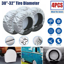4Pcs Wheel Tire Covers 30-32'' Tire Protector Cover Set for Trailer Car Truck RV picture