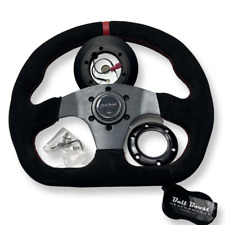 Suede Steering Wheel + Short Hub Adapter Kit For Toyota Camry MR2 Pickup 4RUN picture