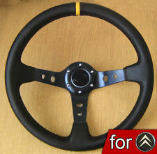 Deep Dish Rally Steering Wheel for CITROEN SAXO VTS VTI AX ZX XSARA C2 C3 XANTIA picture