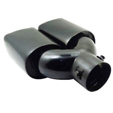 63mm ID. Car SUV Exhaust Tip Double Square Exhaust Pipe Tail Muffler End Tubing picture