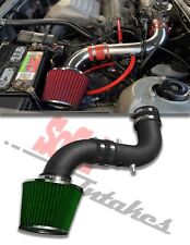 COATED BLACK GREEN Air Intake Kit and Filter For 1998-01 Toyota Camry Solara 2.2 picture