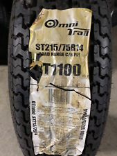 2 New ST 215 75 14 LRC 6 Ply Omni Trail Trailer Older Production Tires picture
