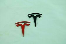 NEW TESLA Metal Emblem Sticker BLACK/RED  Model X S 3 picture
