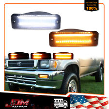 For 93-98 Toyota T100 Smoked Switchback LED Front Bumper Signal DRL Lights 2PCS picture