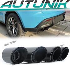 For 2019-2022 2023 Porsche Cayenne Macan Base Black Exhaust Tips Tailpipe Pipes picture
