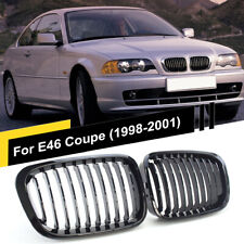 Gloss Black Kidney Grille Grill For BMW E46 Coupe 325Ci 330CI M3 1999-2006 picture