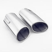 Pair Oval 304 Stainless Steel Exhaust Tips For Mercedes Benz C300 C350 E300 E350 picture