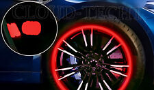 4x FOR SEAT LEON IBIZA ATECA Wheel Tyre Tire Valve Cover Caps RED Glow In Dark picture