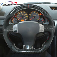 Hydro Dip Carbon Fiber Flat Sport Steering Wheel Fits 04-07 Infiniti G35 GX35 picture