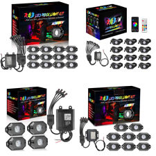 RGB LED Rock Light Off-Road Truck Motorcycle Underglow Wheel Light 4/6/8/12-Pods picture