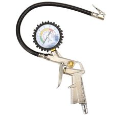 Dial Tire Inflator Gauge Flexible Hose 220 PSI Pistol Style Air Chuck Pneumatic picture